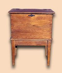 Early Settler's Butternut Rustic Sugar Chest with Hand Forged Hardware