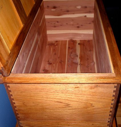 Old Fashioned Cedar Lined Butternut Hope Chest Reproduction
