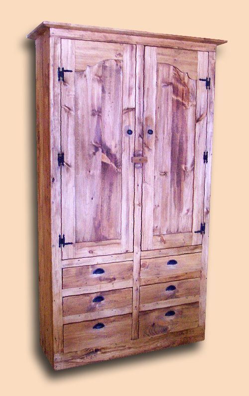 Early Settler's Pine Rustic Pantry Cupboard
