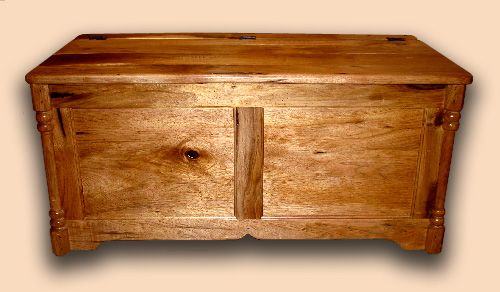 Solid Butternut Rustic Bench / Hope Chest