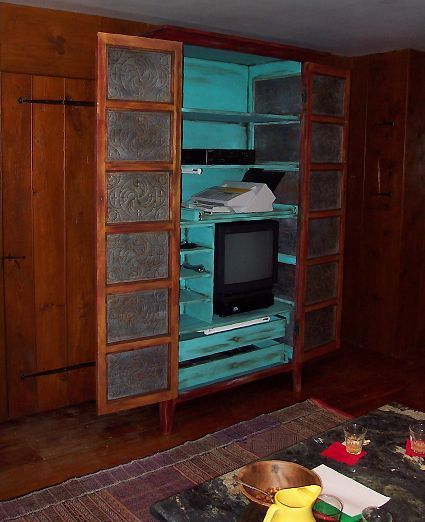 Early Settler's Rustic Food Cupboard / Entertainment Center