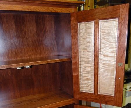 Cherry & Tiger Maple Mission Style Cupboard