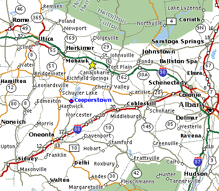 map to cooperstown