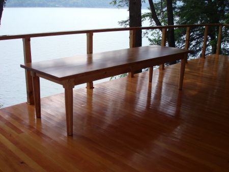 Custom Handcrafted Colonial 10 Ft. Heavy Pine Farmhouse Table