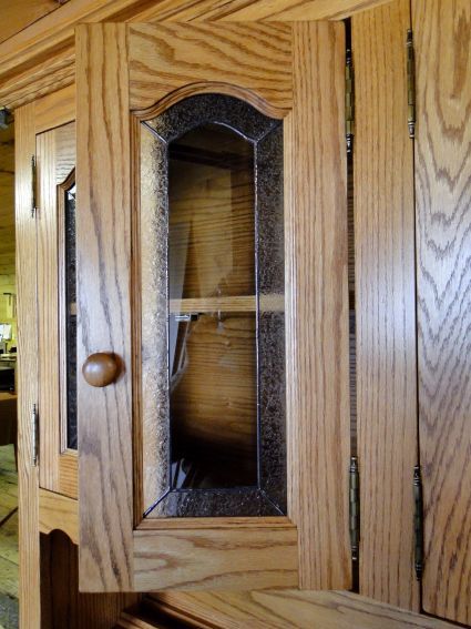 Custom Handcrafted 5 Ft. Colonial Oak Hutch