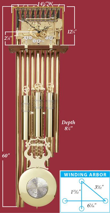 Cherry Colonial Grandfather Clock
