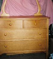 Custom Handcrafted Solid Bird's Eye Maple 3 Drawer Colonial Chest