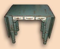 Rustic Gate Leg Drop Leaf Sewing Machine Table