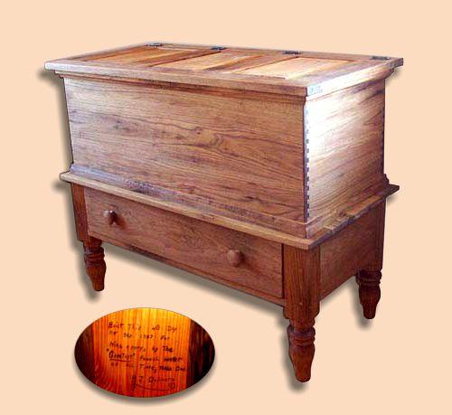 Old Fashioned Cedar Lined Butternut Hope Chest Reproduction