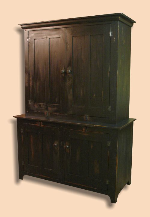 Early Settler's Rustic Painted Entertainment Center