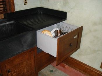 Quarter-Sawn White Oak Mission Style Custom Kitchen Cabinetry