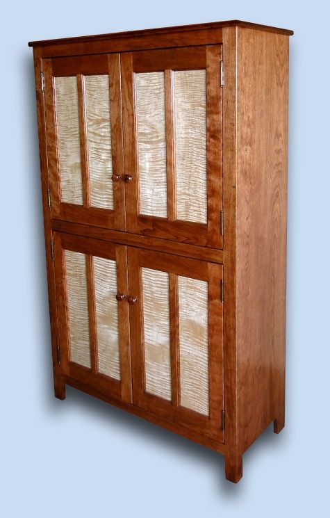 Cherry & Tiger Maple Mission Style Cupboard