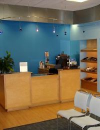 Shoe Store Desk & Shelving